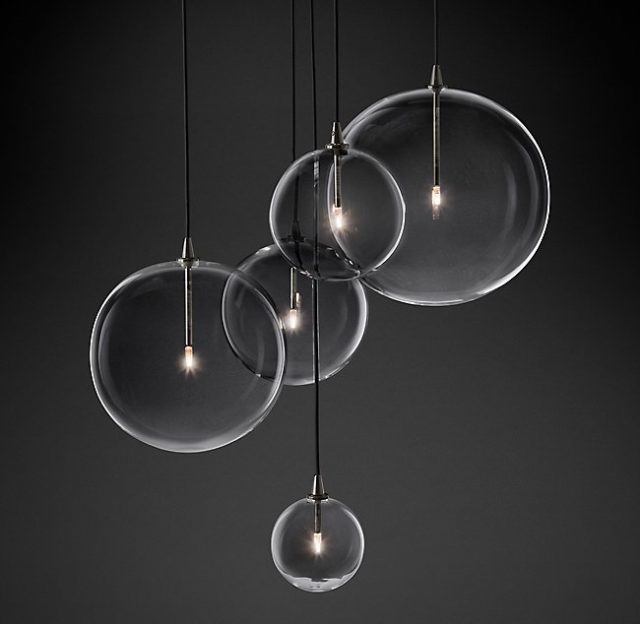 Подвесная люстра Restoration Hardware GLASS GLOBE MOBILE CLUSTER 68090620