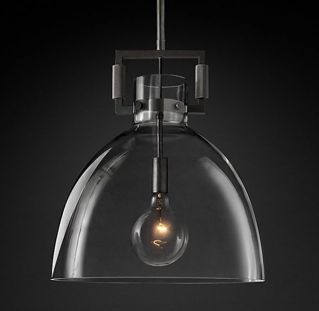 Подвесная люстра Restoration Hardware MACHINIST GLASS CLOCHE 68610969