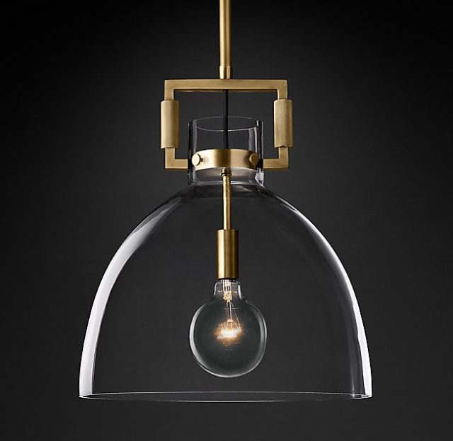 Подвесная люстра Restoration Hardware MACHINIST GLASS CLOCHE 68610969