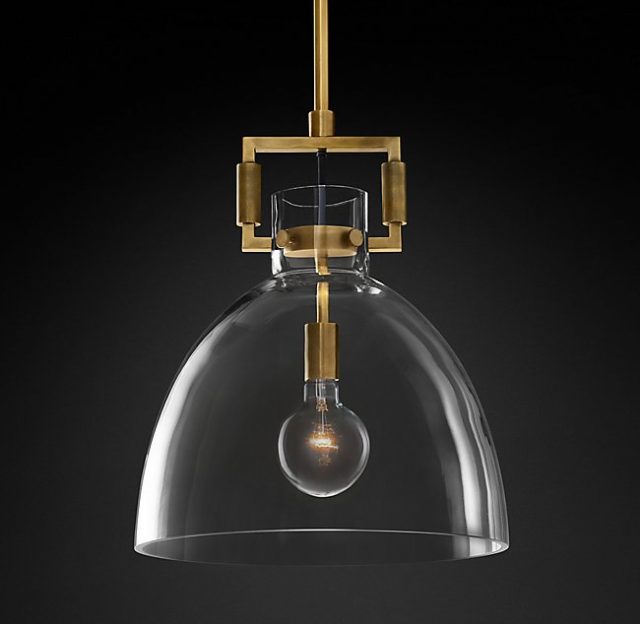 Подвесная люстра Restoration Hardware MACHINIST GLASS CLOCHE 68610969