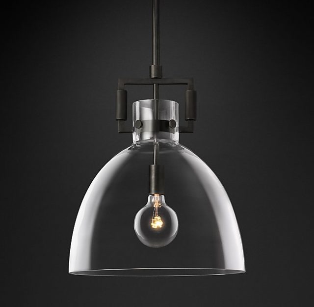 Подвесная люстра Restoration Hardware MACHINIST GLASS CLOCHE 68610969