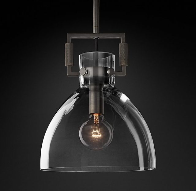 Подвесная люстра Restoration Hardware MACHINIST GLASS CLOCHE 68610969