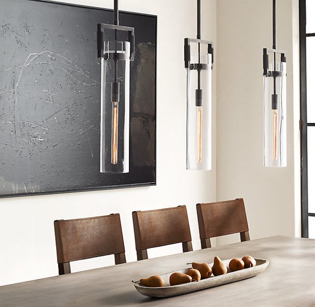 Подвесная люстра Restoration Hardware MACHINIST GLASS CYLINDER 68380022