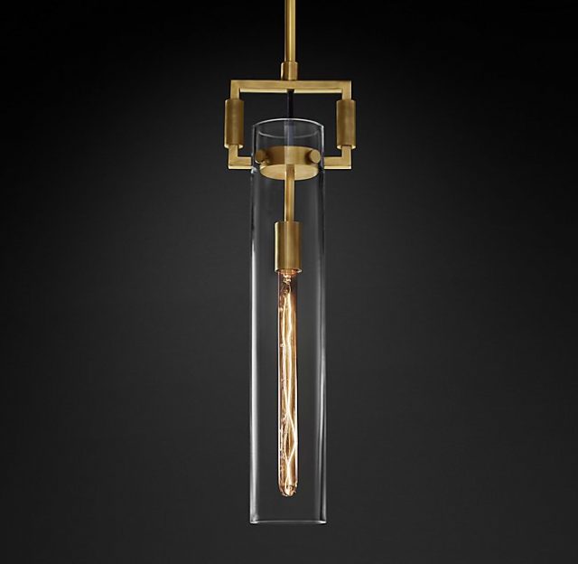 Подвесная люстра Restoration Hardware MACHINIST GLASS CYLINDER 68380022