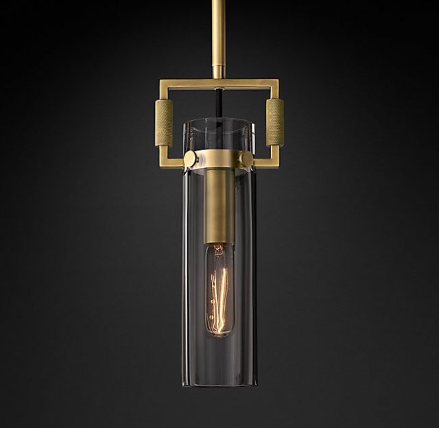 Подвесная люстра Restoration Hardware MACHINIST GLASS CYLINDER 68380022