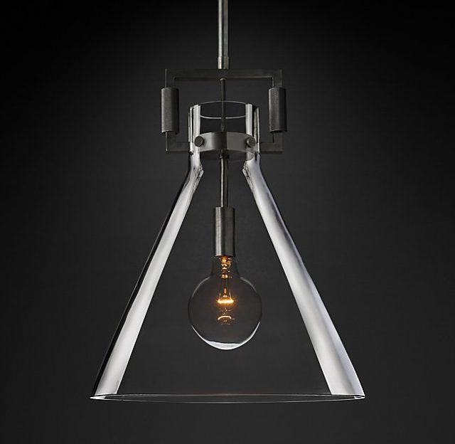 Подвесная люстра Restoration Hardware MACHINIST GLASS FUNNEL 68610964