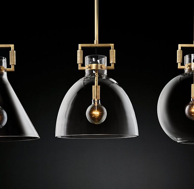 Подвесная люстра Restoration Hardware MACHINIST GLASS FUNNEL 68610964
