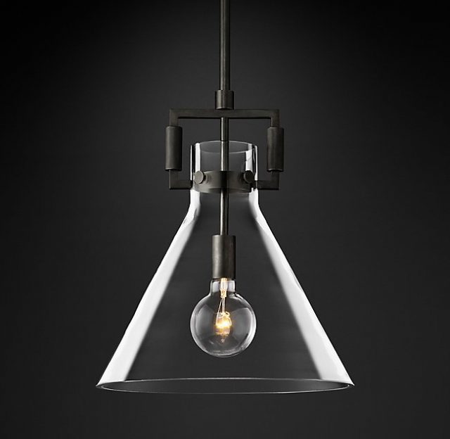 Подвесная люстра Restoration Hardware MACHINIST GLASS FUNNEL 68610964