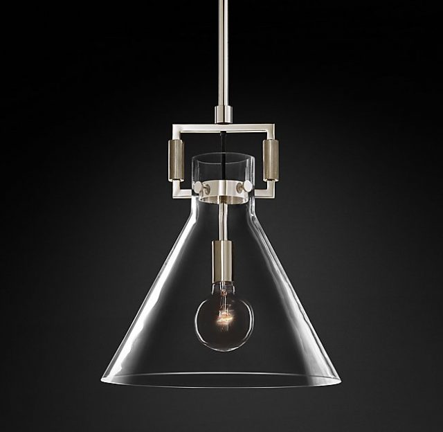 Подвесная люстра Restoration Hardware MACHINIST GLASS FUNNEL 68610964