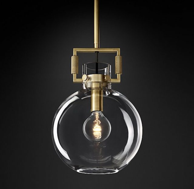 Подвесная люстра Restoration Hardware MACHINIST GLASS GLOBE 68610963