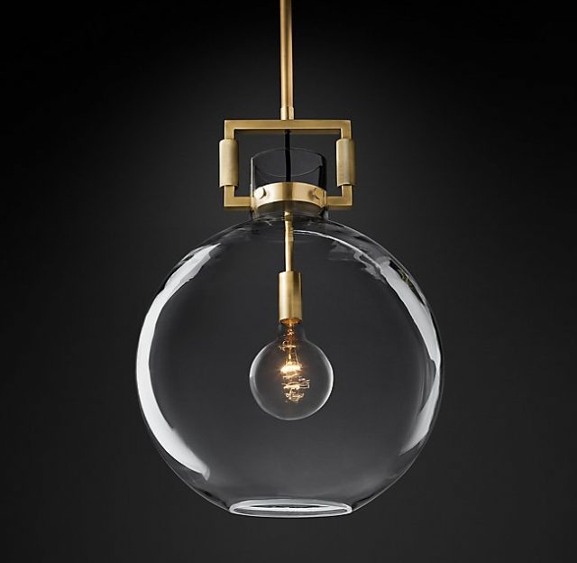 Подвесная люстра Restoration Hardware MACHINIST GLASS GLOBE 68610963