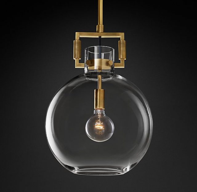 Подвесная люстра Restoration Hardware MACHINIST GLASS GLOBE 68610963