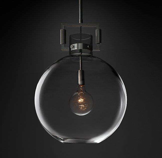 Подвесная люстра Restoration Hardware MACHINIST GLASS GLOBE 68610963