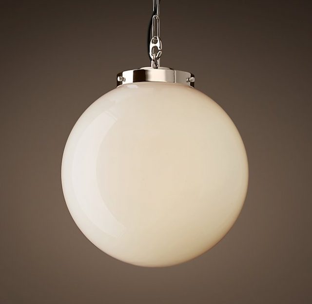 Подвесная люстра Restoration Hardware PARISIAN ARCHITECT MILK GLASS POSTE 68290317