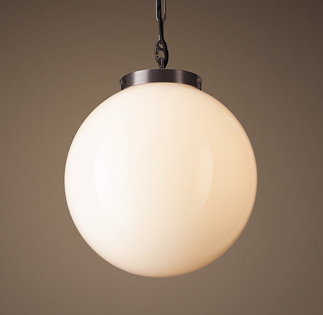 Подвесная люстра Restoration Hardware PARISIAN ARCHITECT MILK GLASS POSTE 68290317