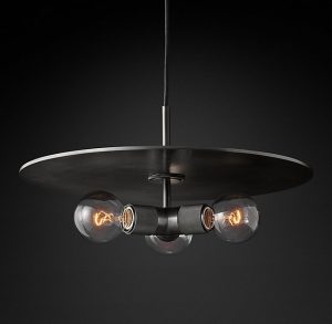 Подвесная люстра Restoration Hardware UTILITAIRE DISK TRIPLE PENDANT 68610011