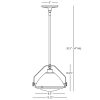 25" Pendant Antique Brass 1582