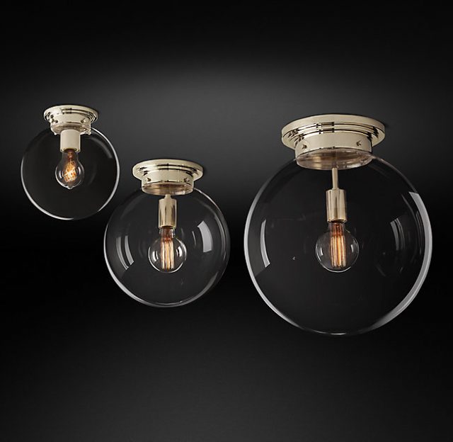 Потолочная люстра Restoration Hardware PARISIAN CLEAR GLASS POSTE