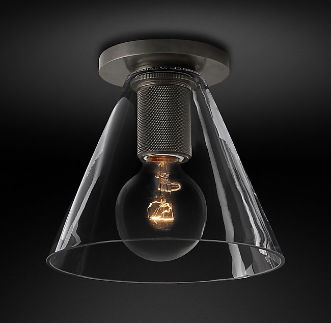 Потолочная люстра Restoration Hardware UTILITAIRE FUNNEL SHADE