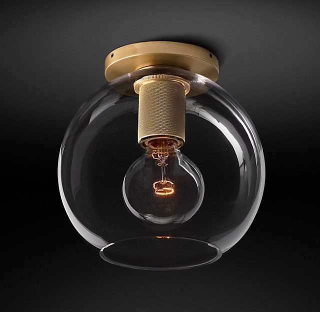 Потолочная люстра Restoration Hardware UTILITAIRE GLOBE SHADE