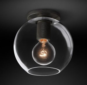 Потолочная люстра Restoration Hardware UTILITAIRE GLOBE SHADE