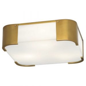 Потолочная люстра Robert Abbey Bryce Flushmount Antique Brass
