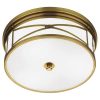 Потолочная люстра Robert Abbey Chase Flushmount Antique Brass