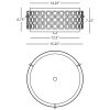 Потолочная люстра Robert Abbey Jonathan Adler Parker Flushmount Polished Nickel