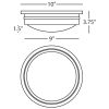 Потолочная люстра Robert Abbey Roderick Flushmount 10" Polished Nickel