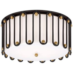 Потолочная люстра Visual Comfort Molene Large Flush Mount Aged Iron